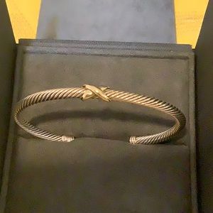 David Yurman X Station Cuff, Sterling Silver & 14k Gold